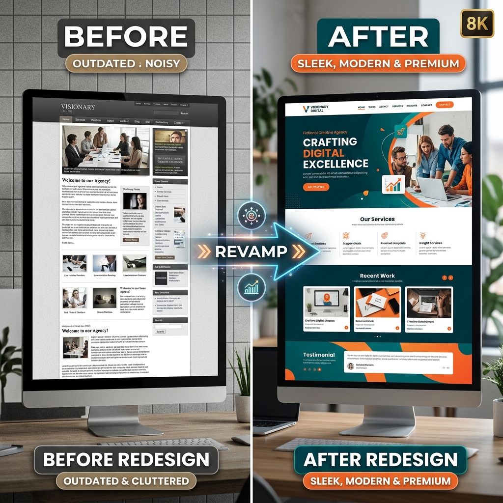 Website Redesign Before and After